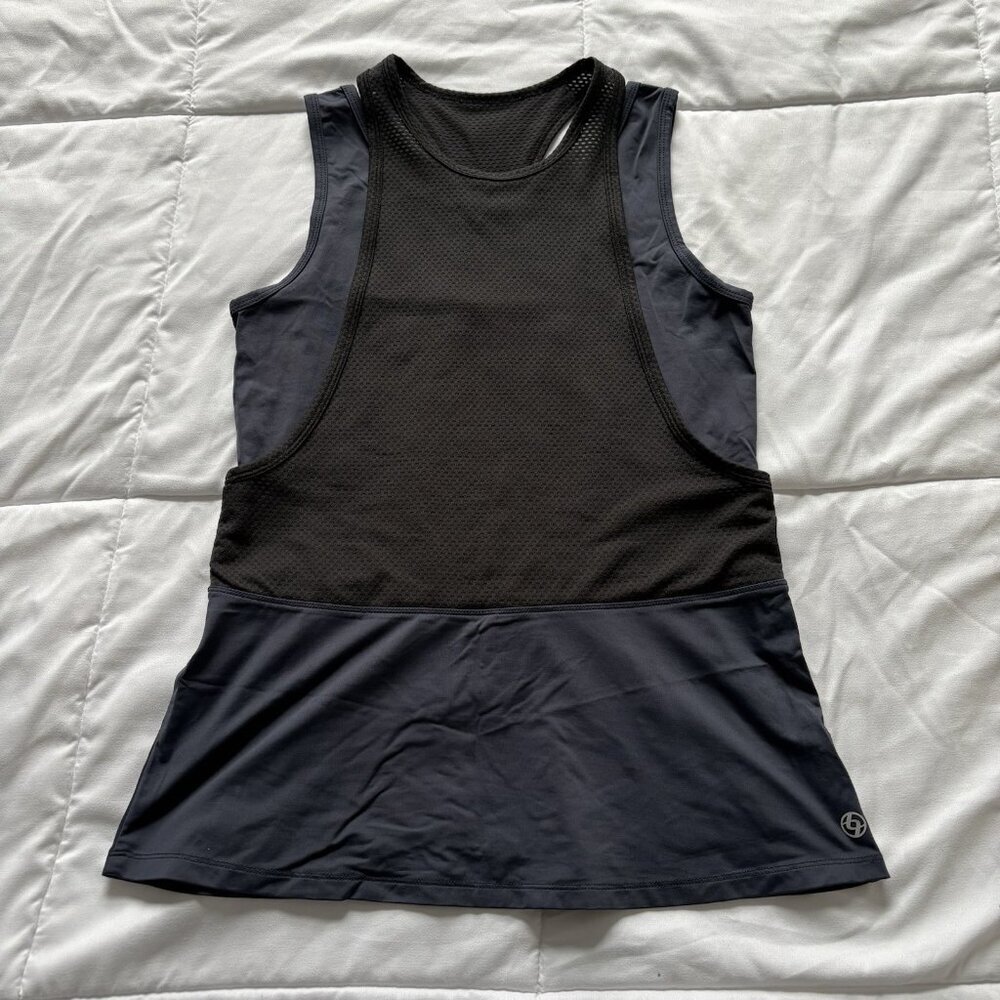 Lija Activewear Tank Top Blue Womens Size Small Tennis‎ Yoga Golf Lightweight